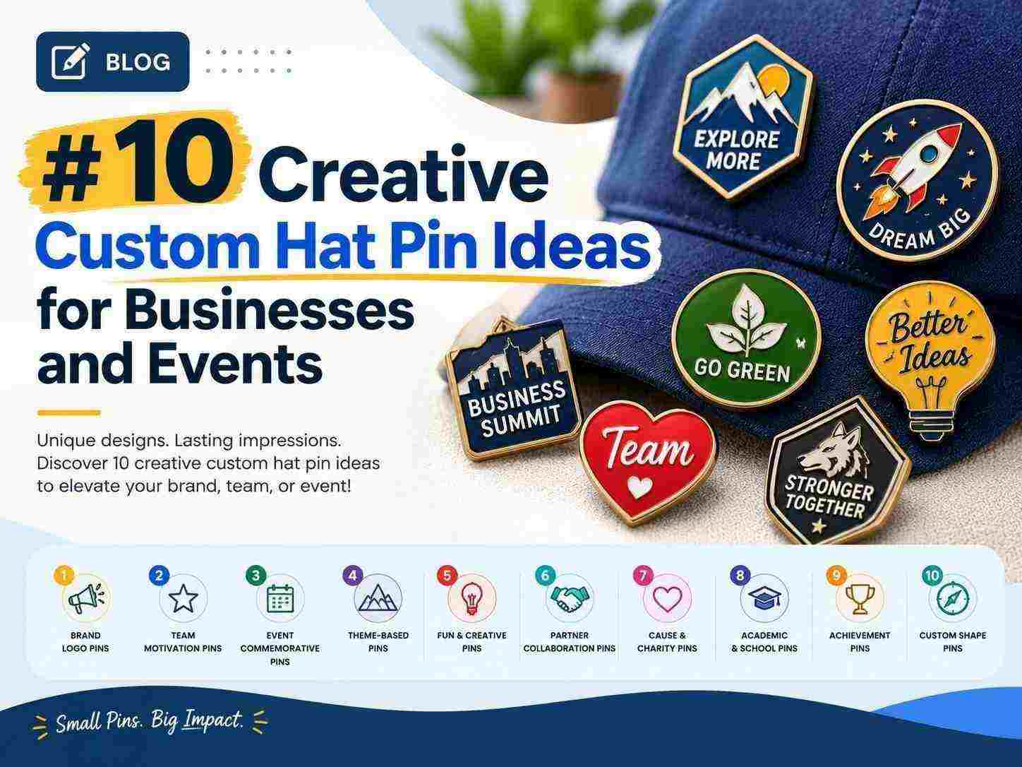 10 Creative Custom Hat Pin Ideas for Businesses and Events