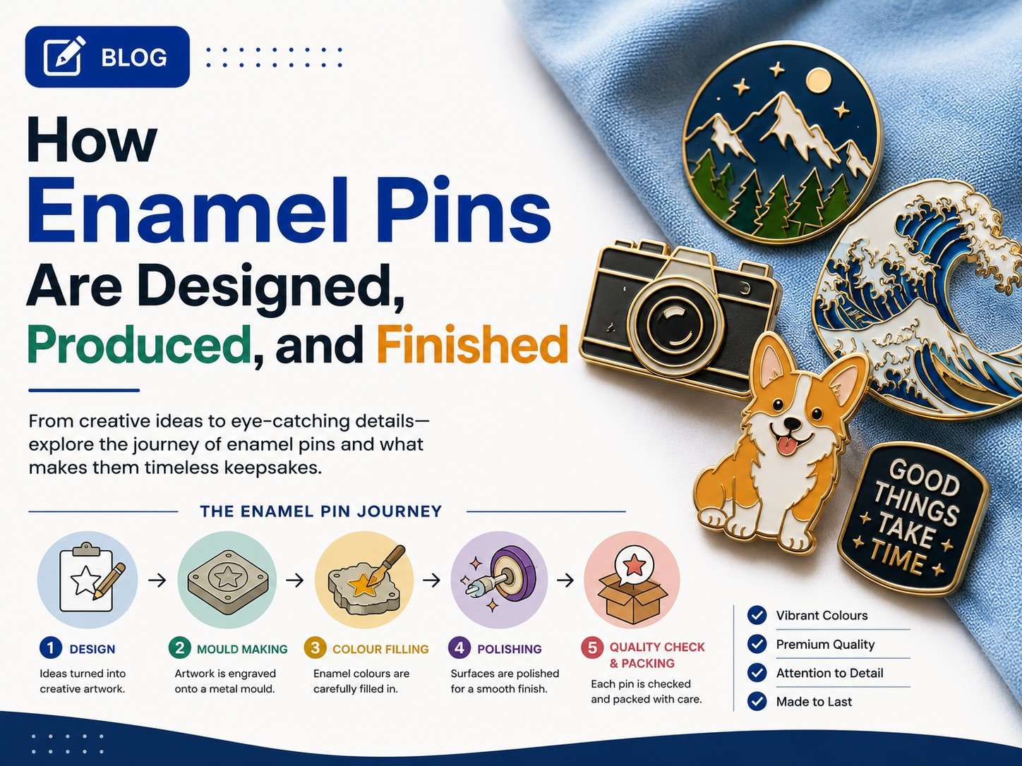 How Enamel Pins Are Designed, Produced, and Finished