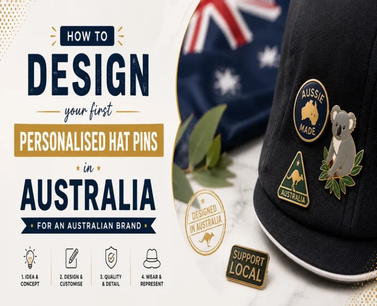 How to design your first Personalised Hat Pins in Australia for an Australian brand